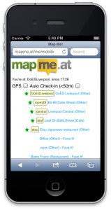 MapMe.At Mobile iPhone Screenshot